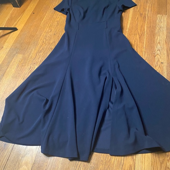 Calvin Klein Navy Fit & Flare Short Sleeve Dress Size 4 - Picture 4 of 7